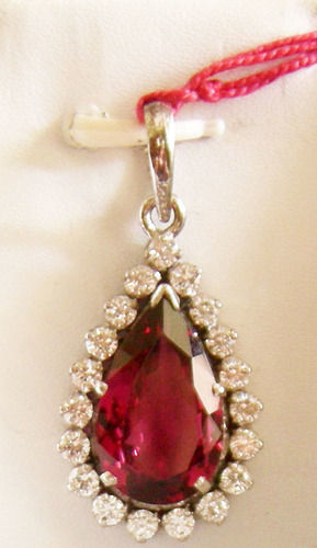 Garnet CZ Pendant