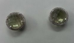 Lemon Topaz Silver 925 Stud