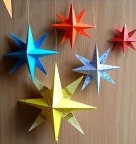 Multi Multicolor Christmas Stars