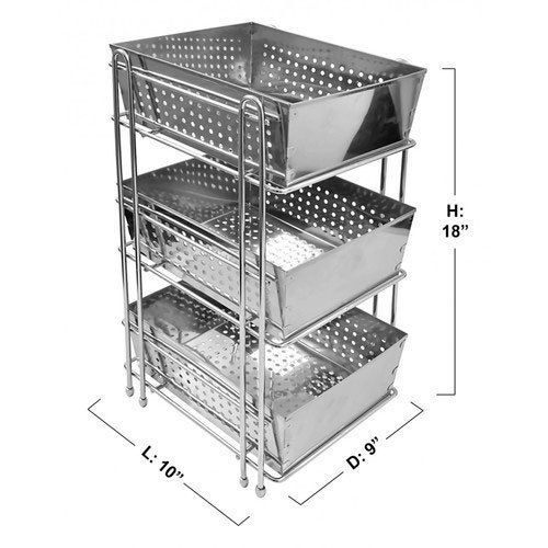 SS Kitchen Basket Stand