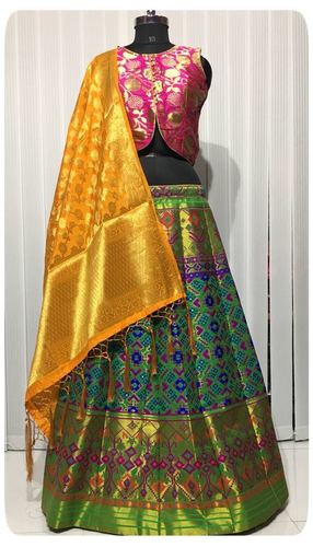 Ladies Silk Lehenga - Luxurious Fabric, Customizable Designs, Mesmerizing Patterns