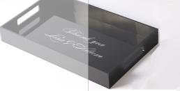 Acrylic Material And Storage Trays Type Monogrammed Acrylic Serving Tray,