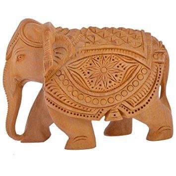 wooden handicraft elephant