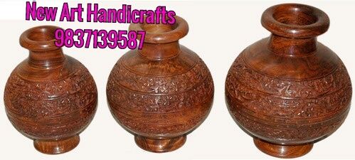 Wooden Vases - Premium Quality Hardwood Construction | Exquisite Design, Versatile for Home Décor