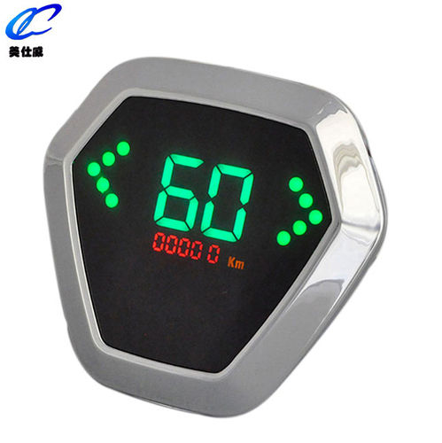 Led Colorful Electric Motorcycle Speedometer Dial Color: Black