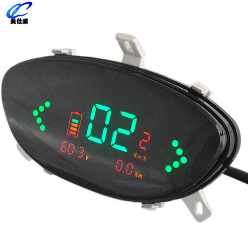 Led Colorful Speedometer For Electric Vehicle Dial Color: Black