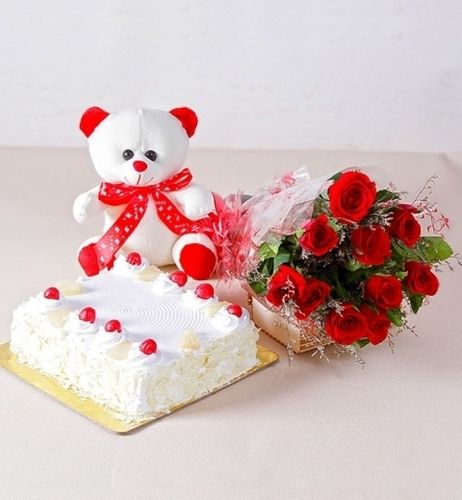 Rose And Cake Gift Hamper