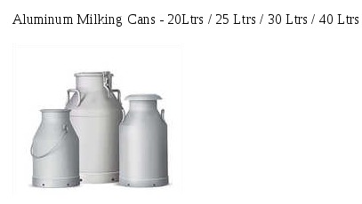 aluminium milking can 20 ltrs.