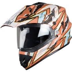 SB-42 Bargy Design Race Track A2 Matt Bright Orange Helmet