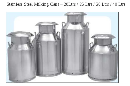 Stainless Steel Milk Can 20Ltr./25Ltrs.