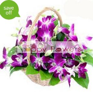 Basket Of Orchid - Flower Bouquet