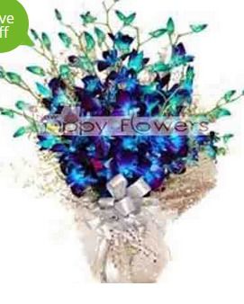 Blue Orchid Flower Bouquet