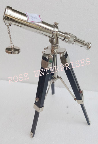 Decorative Silver Finish Telescope