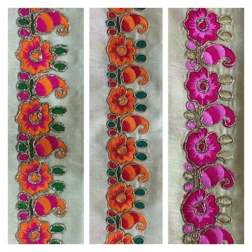 Embellish your summer dresses with our embroidered ribbon and border