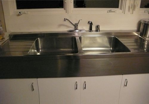 Double Bowl Kitchen Sink With Drain Board