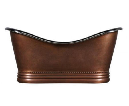 Copper Double Slipper Bath Tub Size: 66" X 32" X 30"