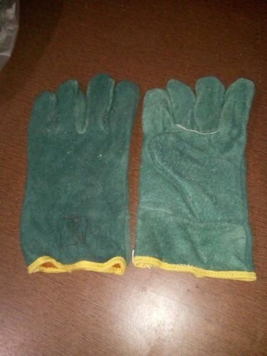 Green Leather Gloves