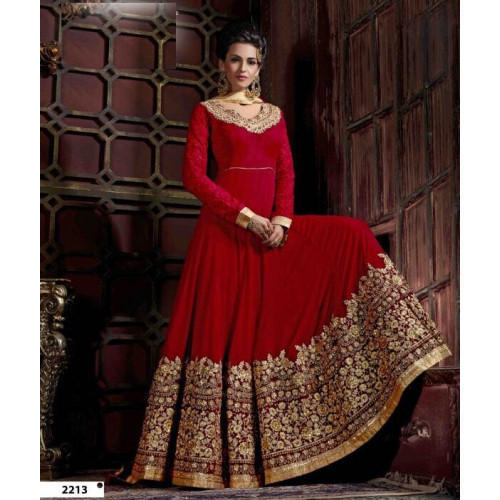 Red on sale bridal anarkali