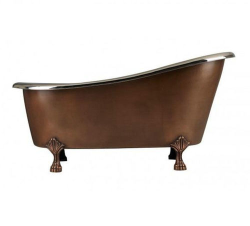 Antique Copper Freestanding Single Slipper Bath Tub Size: 59" X 30" X 22-31"