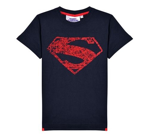 Ffsu63 Superman Metalic Thread Logo T-Shirt