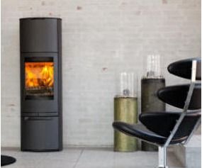 Cosmo 1500 in black wood stoves