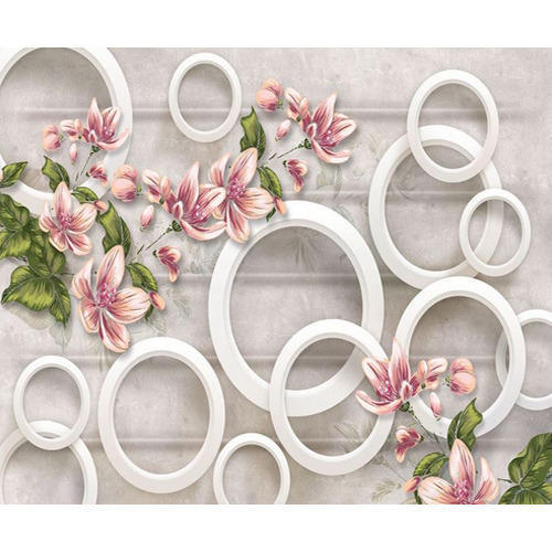 3d Wallpaper Walls With Elegant Floral