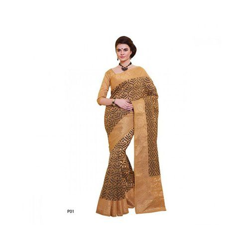 Banaras Supernet Saree With Blouse Piece