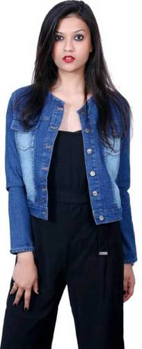 Blue Chinease Collor Denim Jacket