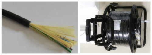 Black Tactical Mobile Filed Fiber Optic Cable With Tpu Jacket And Aramid Yarn Application: Military