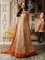 Malaika Arora Beige Bridal Anarkali Suit