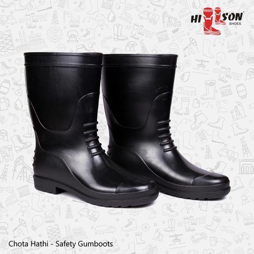 Black Chota Hathi Water Resistant Pvc Boots