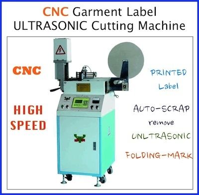 Blue Cnc Garment Label Ultrasonic Label Cutting Machine