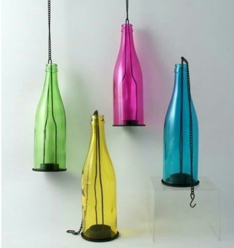 Colorful Glass Hanging Bottle