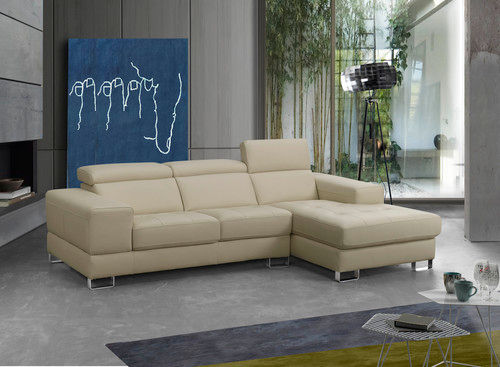 Contemporary Leather Sofa - Premium Quality Leather, Adjustable Sectional Design | Smart Technology Integration, Elegant Aesthetic Appeal