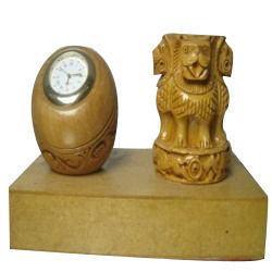 Wooden Ashoka Pillar with Watch