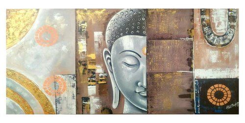 MultiColor Acrylic Buddha Painting