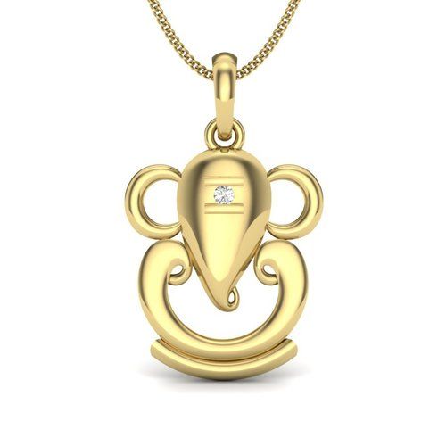 Beautifully Designed Lord Ganesha Pendant Diamond Carat Weight: 0.04 Carat Approx Carat