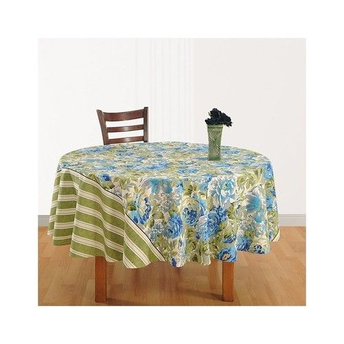 Roses and Stripes Round Table Cover