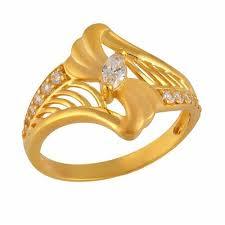 Gold Designer Finger Ring