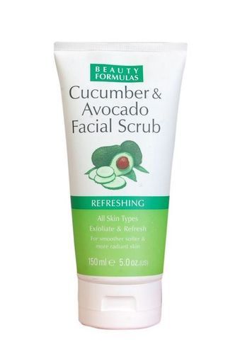 Beauty Formulas Cucumber And Avocado Facial Scrub 150ml