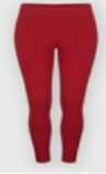 Red Colored Plain Ladies Leggings