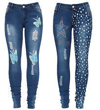 Ladies Printed Jeans