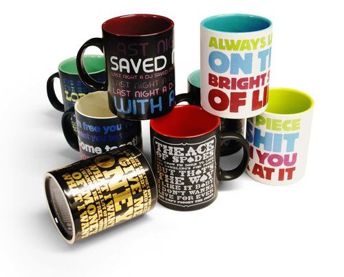 Coffee Mug Printing Services - High-Quality Mug Materials, Customizable Colors in White, Black, Red, Green, Blue, Grey, Purple, Magenta, Round Shape with Logo Print