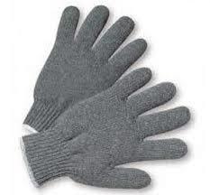 Cotton Knitted Hand Gloves - 40 GMS to 90 GMS, Blue/Grey Color, Ideal for Versatile Application