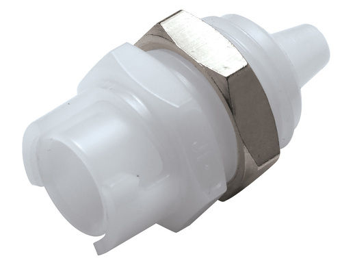 1/16 Hose Barb Non-Valved Panel Mount SMC Coupling - SMFPM01