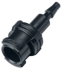 3mm Hose Barb Non-Valved In-Line SMC Coupling - SMFM3MBLK