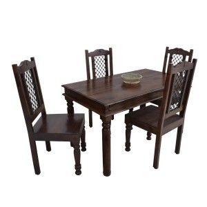 Dark Brown Dining Table Set