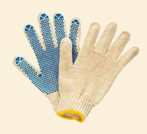 Breathable 100 % Cotton Pvc Dots Glove