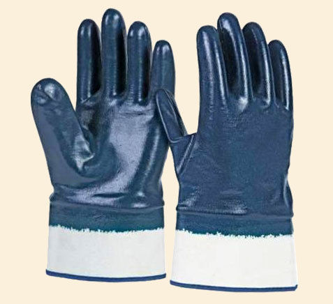 Medium Full Dipped Nitrile Glove With Safety Cuff