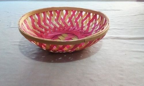 Round Color Bamboo Basket